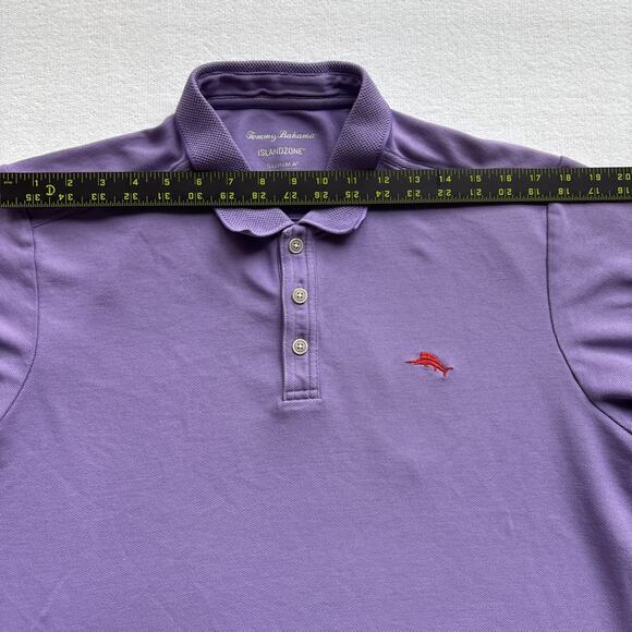 Tommy Bahama Men Large ISLANDZONE Polo Purple Supima Cotton Short Sleeve - Picture 10 of 14